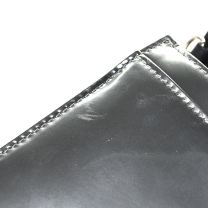 Christian Dior Metallic Patent Micro-Cannage Diorama Wallet on Chain Pouch Silver 8 of 19