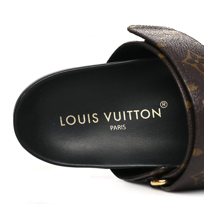 Louis Vuitton Monogram Bom Dia Mule Sandals 40 Black 7 of 9
