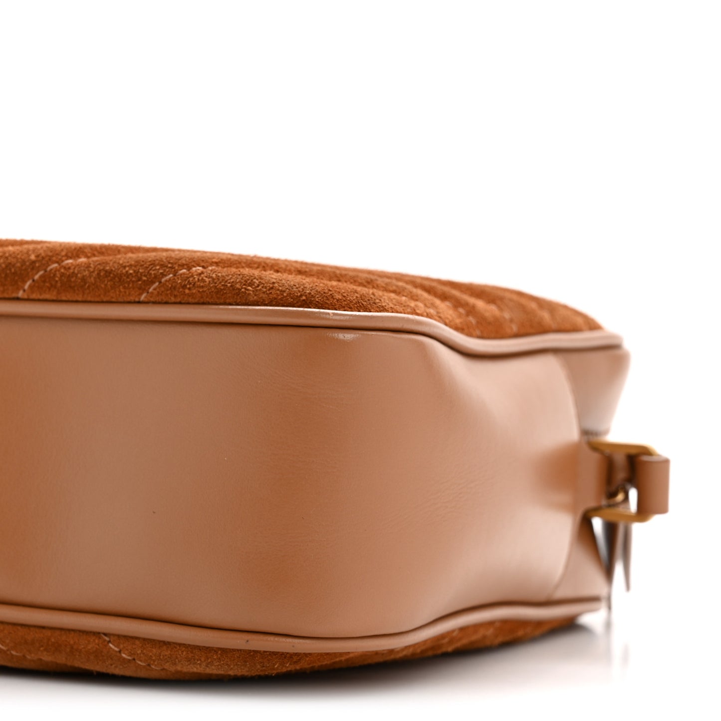 Suede Matelasse Monogram Lou Camera Bag Cinnamon