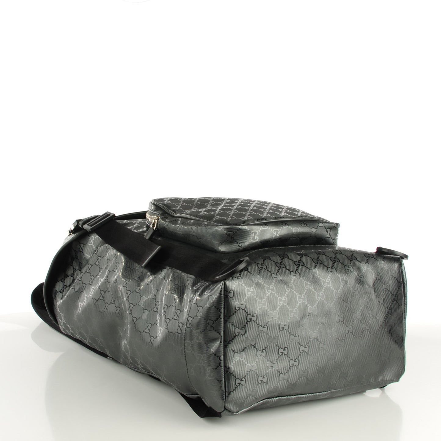 Imprime Monogram Interlocking G Double Buckle Backpack Platinum Grey