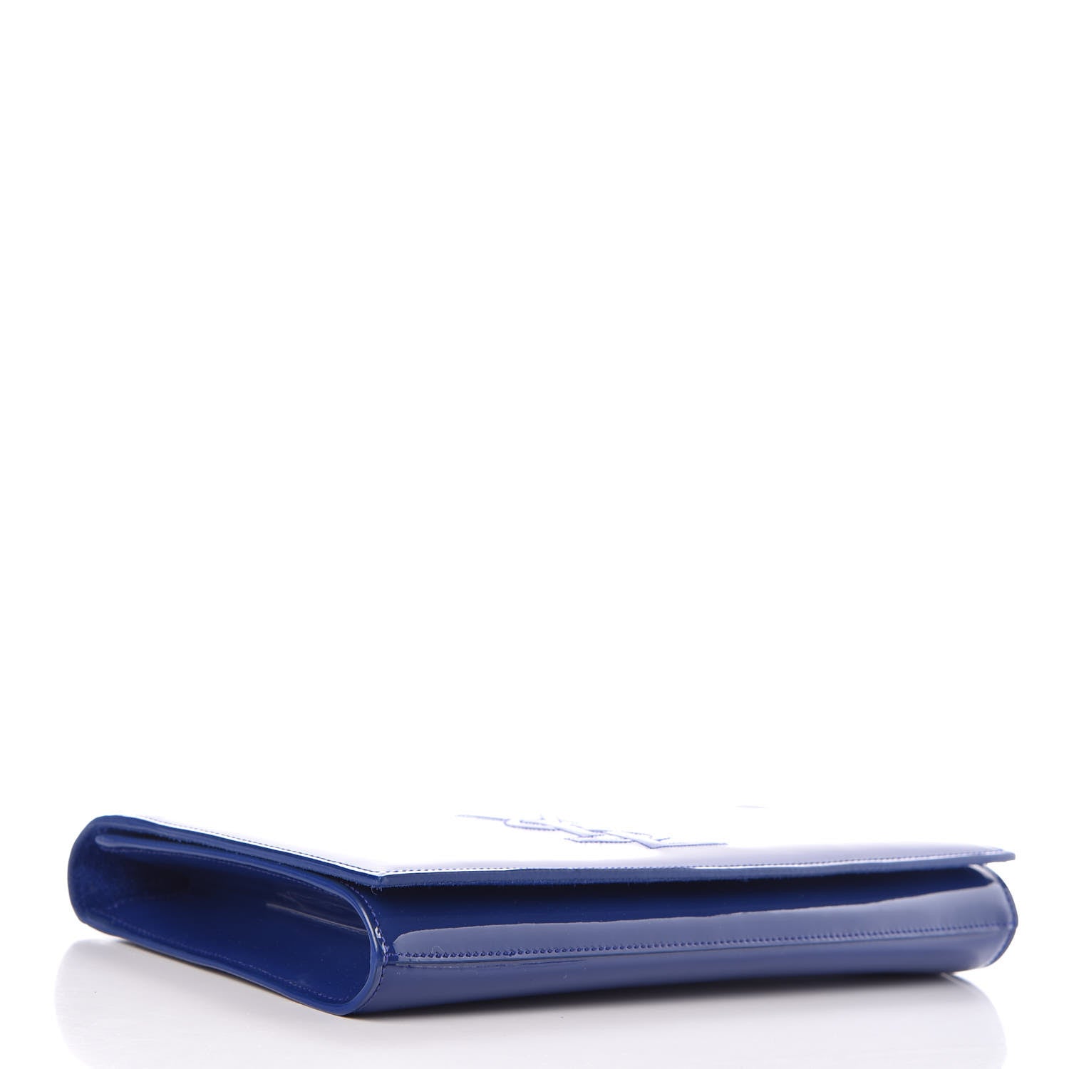 Saint Laurent Patent Calfskin Monogram Large Belle De Jour Clutch Royal Blue 4 of 8
