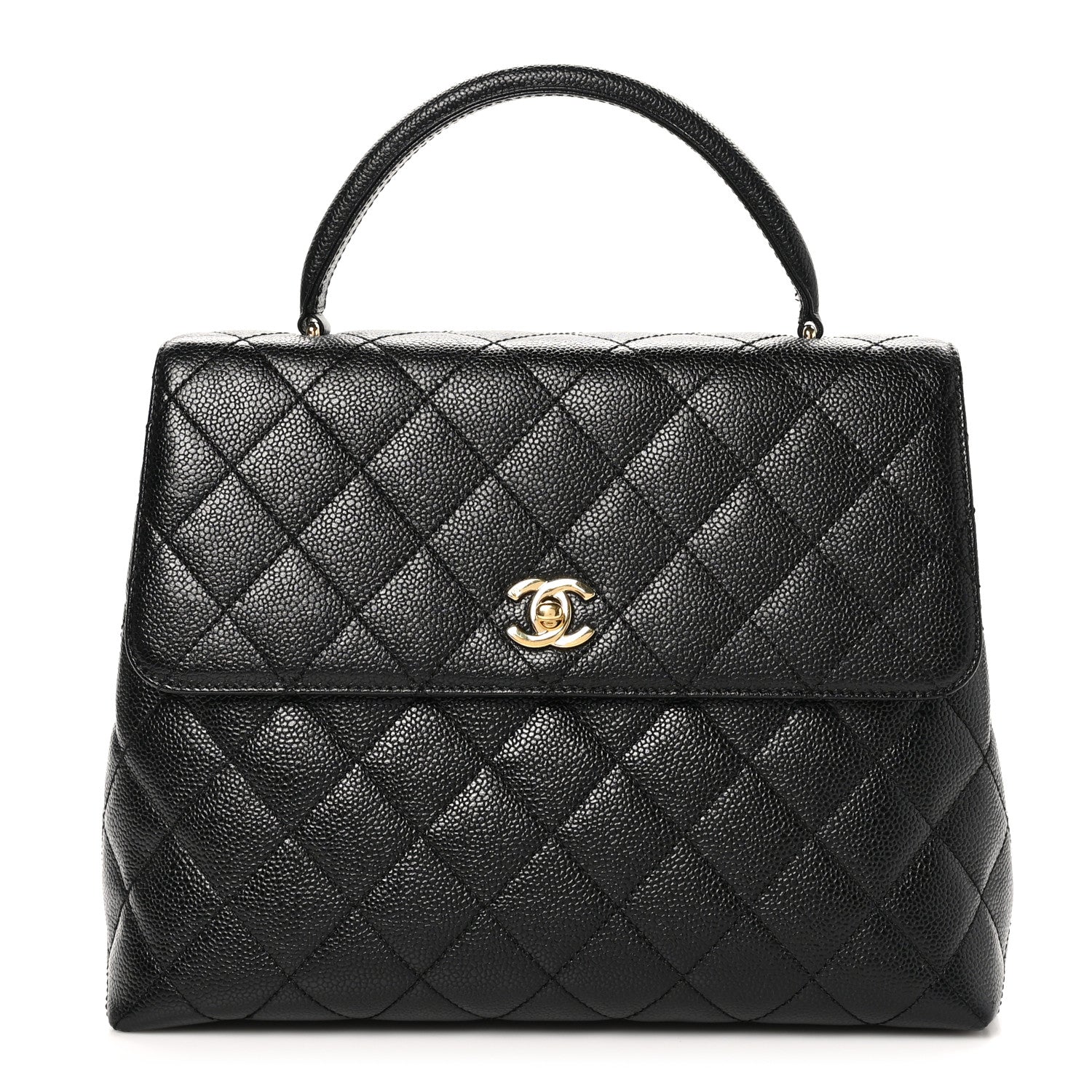 Chanel Caviar Quilted Jumbo Kelly Flap Black 1 of 11
