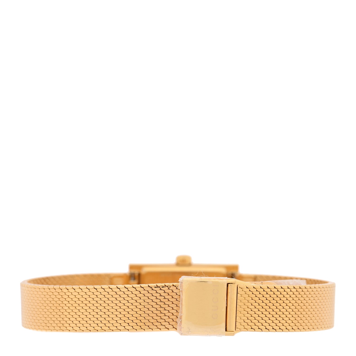 Gucci Stainless Steel Mother of Pearl 14mm Web G-Frame Mesh Quartz Watch Gold 3 of 5