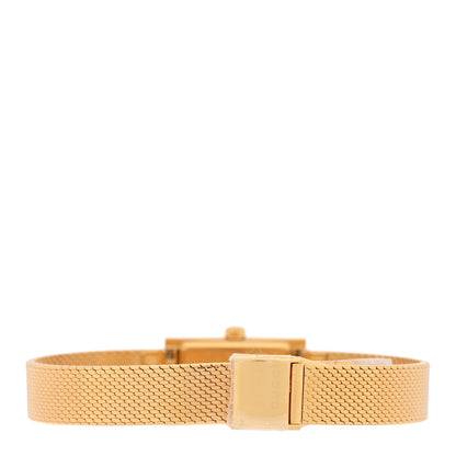 Gucci Stainless Steel Mother of Pearl 14mm Web G-Frame Mesh Quartz Watch Gold 3 of 5
