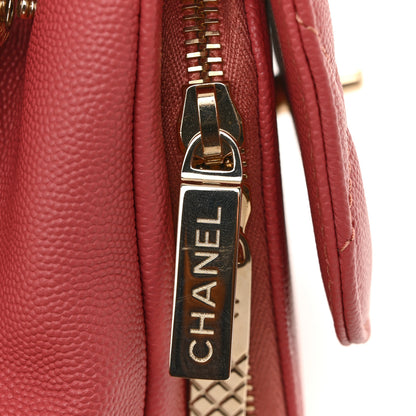 Chanel Caviar Quilted Small Business Affinity Flap Dark Pink 14 of 14