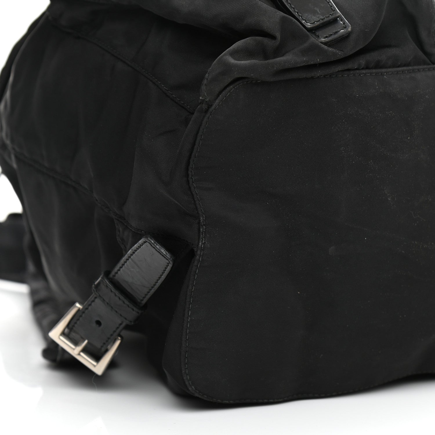 Prada Tessuto Nylon Saffiano Medium Backpack Black 8 of 20