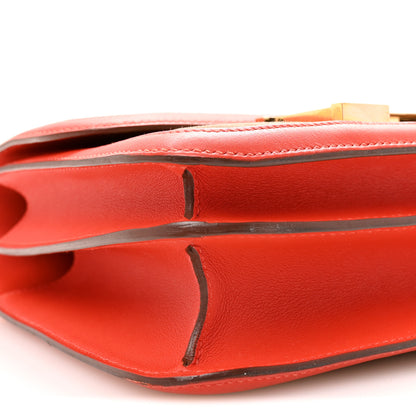 Hermes Veau Doblis Swift Constance 24 Chamois Capucine 9 of 10