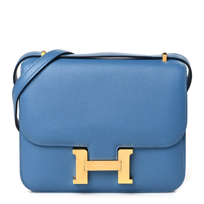 Hermes Epsom Constance 18 Bleu Azur 1 of 9