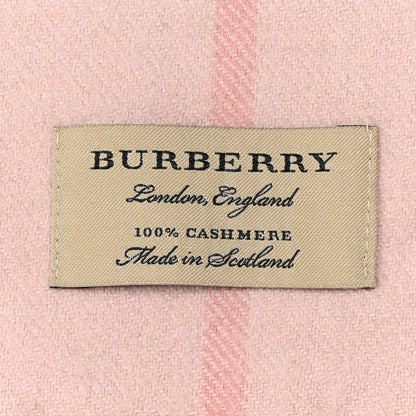 Burberry Cashmere Giant Heritage Check Fringe Scarf Ash Rose 3 of 4