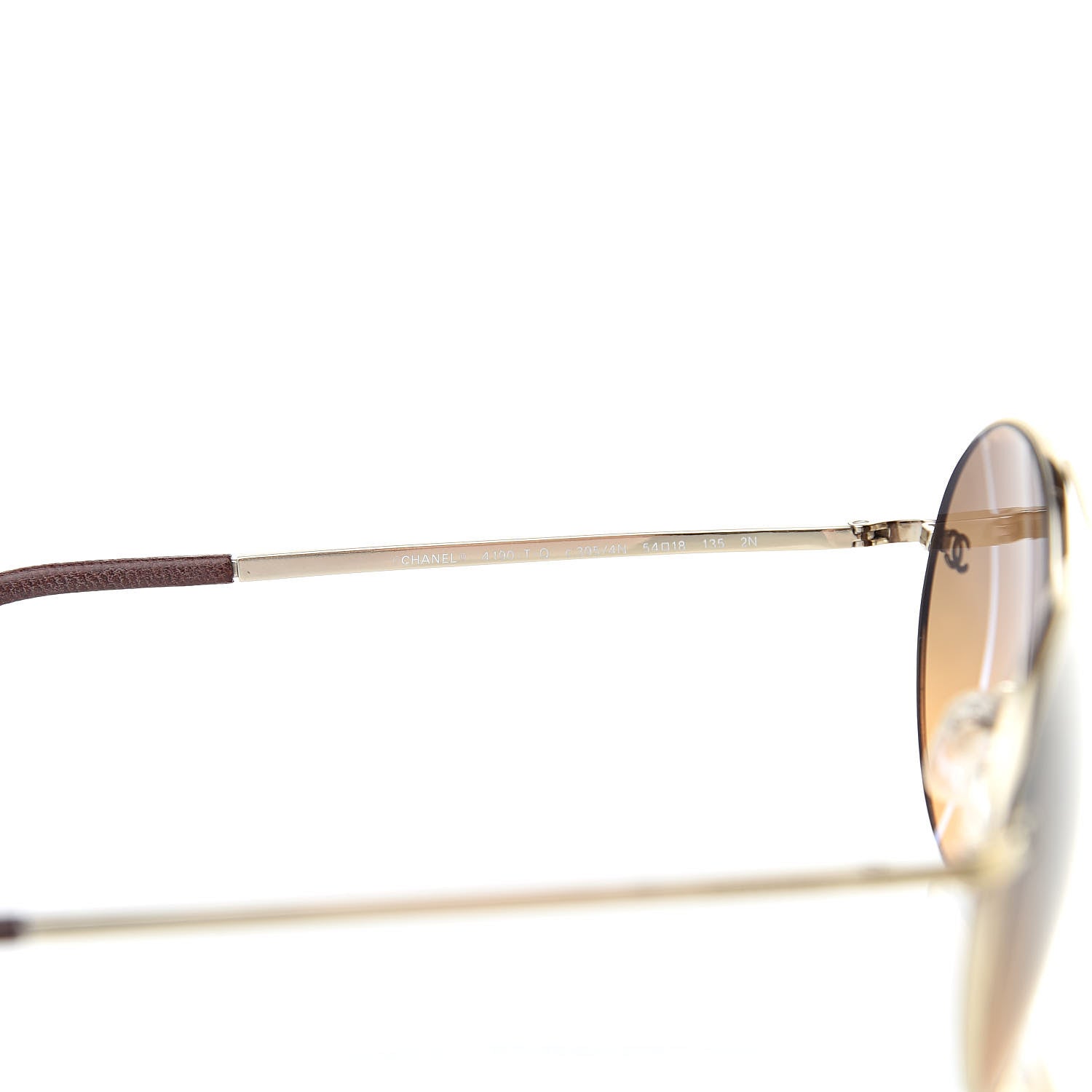 Chanel Round Sunglasses 4190 T Q Brown Gold 5 of 7
