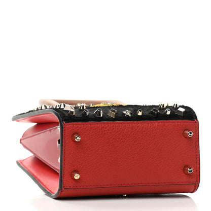 Christian Louboutin Calf Hair Calfskin Studded Nano Paloma Black 4 of 10