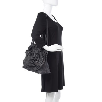 Valentino Garavani Denim Petale Dome Tote Dark Blue 2 of 13