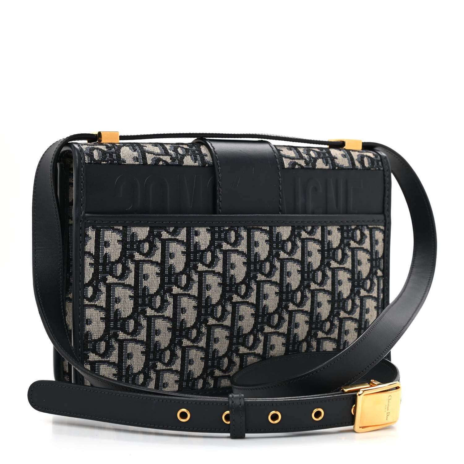 Christian Dior Oblique 30 Montaigne Flap Bag Blue 3 of 8