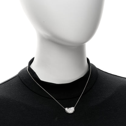 Tiffany Sterling Silver 19mm Elsa Peretti Bean Pendant Necklace 2 of 5