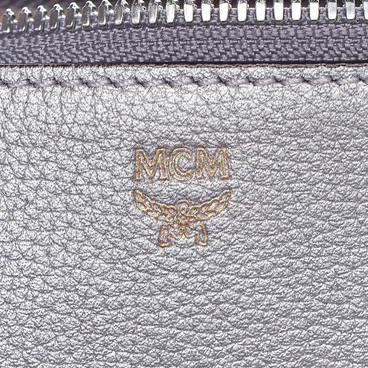Grained Calfskin Milla Double Crossbody Bag Spike Silver