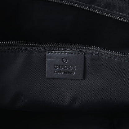 Gucci GG Supreme Monogram Calfskin Web Medium Flat Messenger Bag Beige Ebony Black 6 of 10