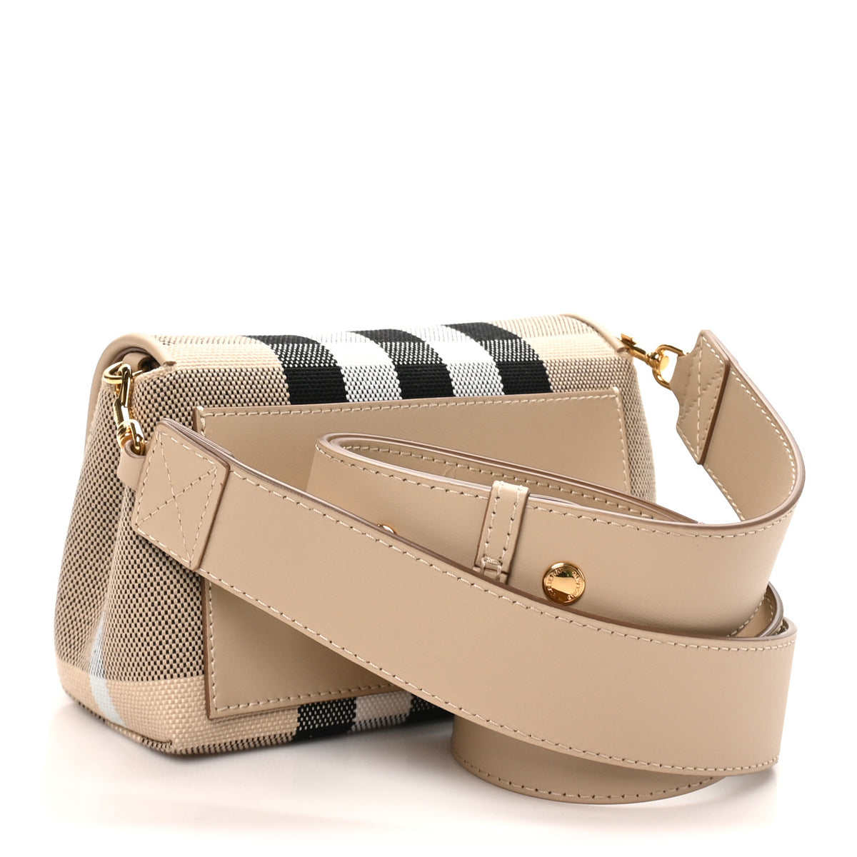 Burberry Canvas Check Hackberry Crossbody Bag Soft Fawn 2 of 8