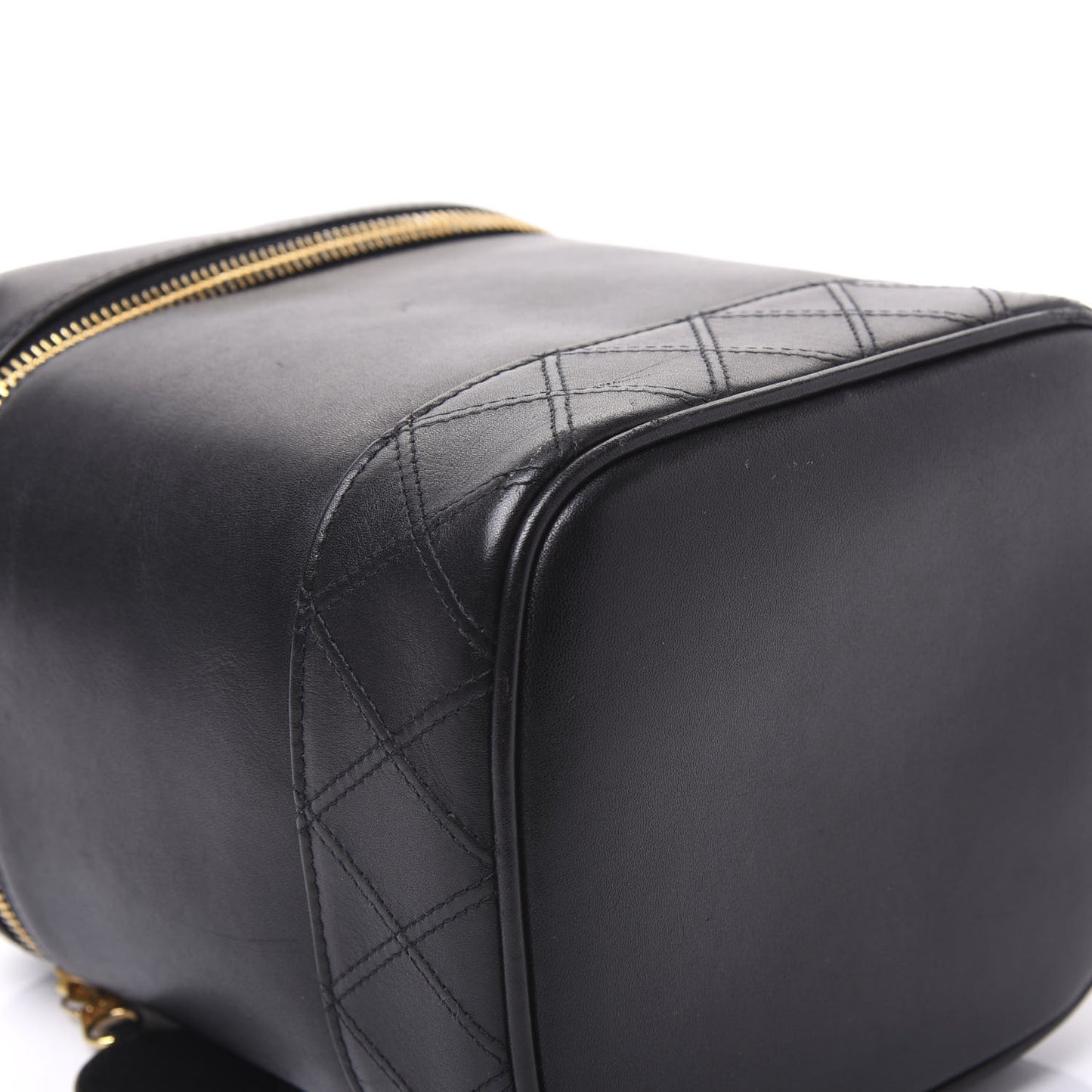 Lambskin Vanity Cosmetic Bag Black