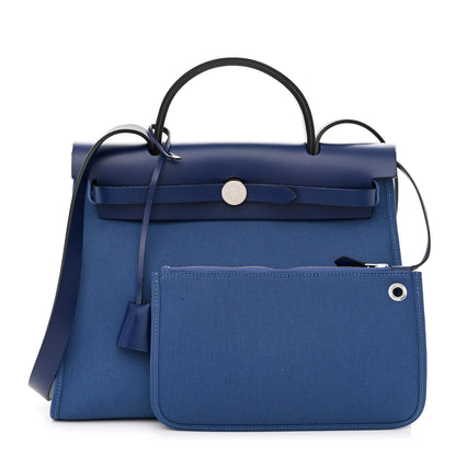 Hermes Military Toile Vache Hunter Herbag Zip PM 31 Deep Bleu Bleu Indigo 1 of 12