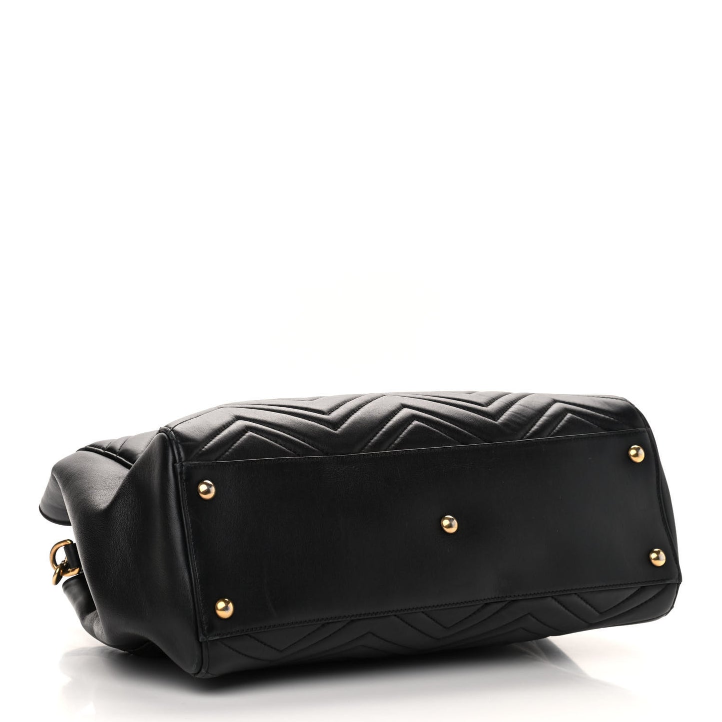 Calfskin Matelasse Medium GG Marmont Tote Black