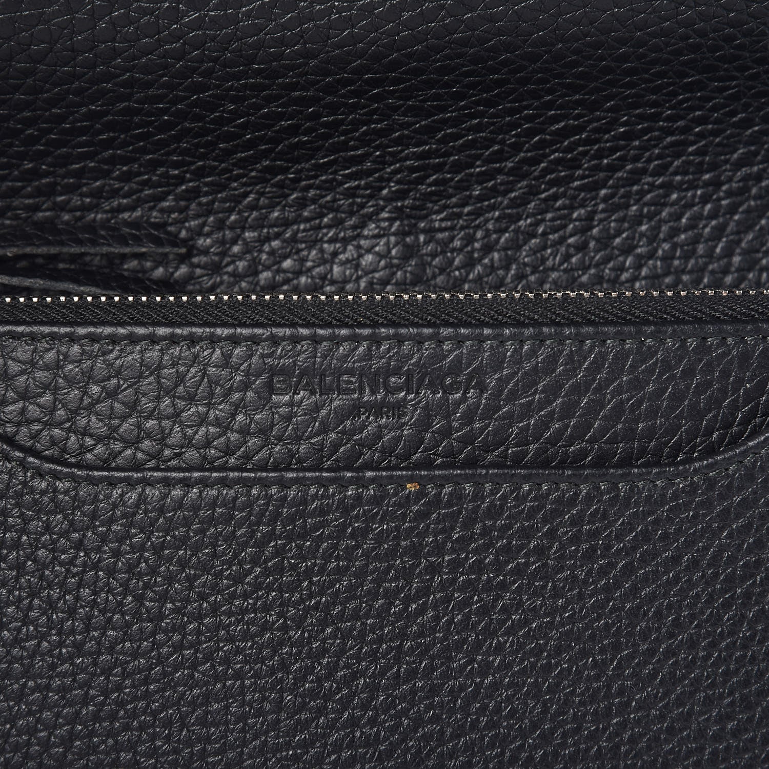 Balenciaga Grained Calfskin Classic Silver Hardware Wallet On Chain Black 8 of 9