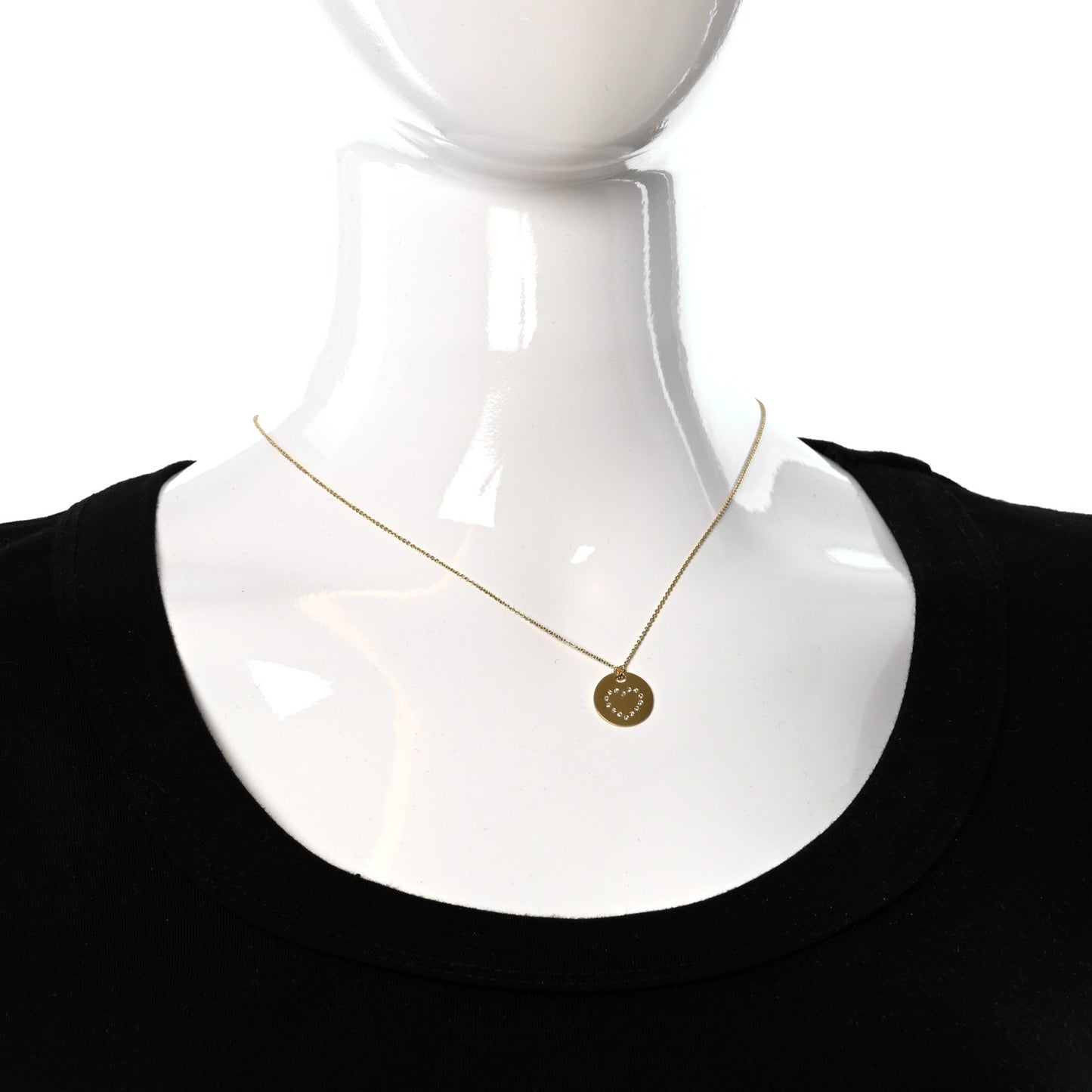 18K Yellow Gold Diamond Tiny Treasures Heart Medallion Pendant Necklace
