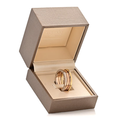 Bulgari 18K Rose White Yellow Gold B.Zero1 Three-Band Ring 63 10.25 7 of 7