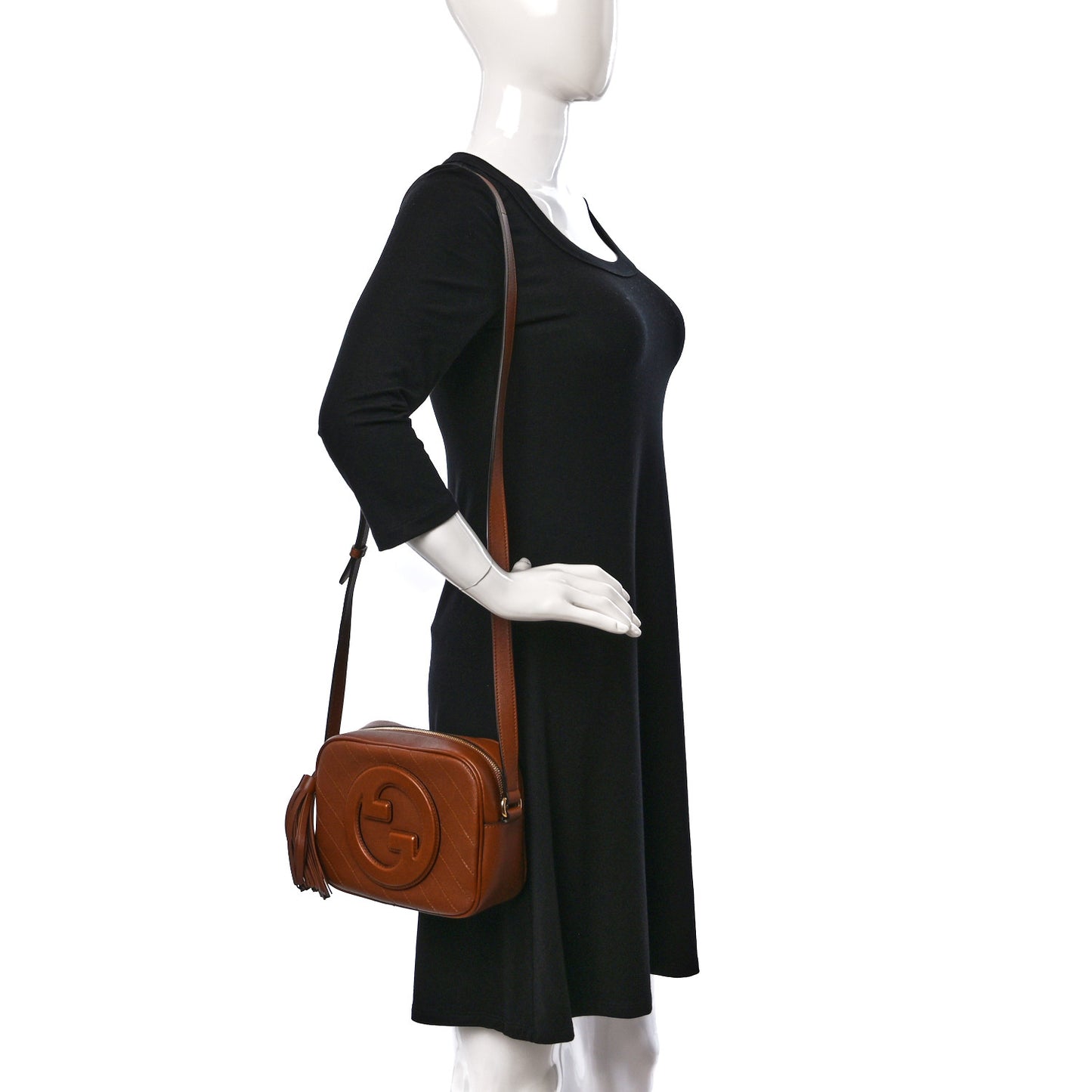Sakai Be Green Calfskin Diagonal Stitched Small Blondie Shoulder Bag Cuir