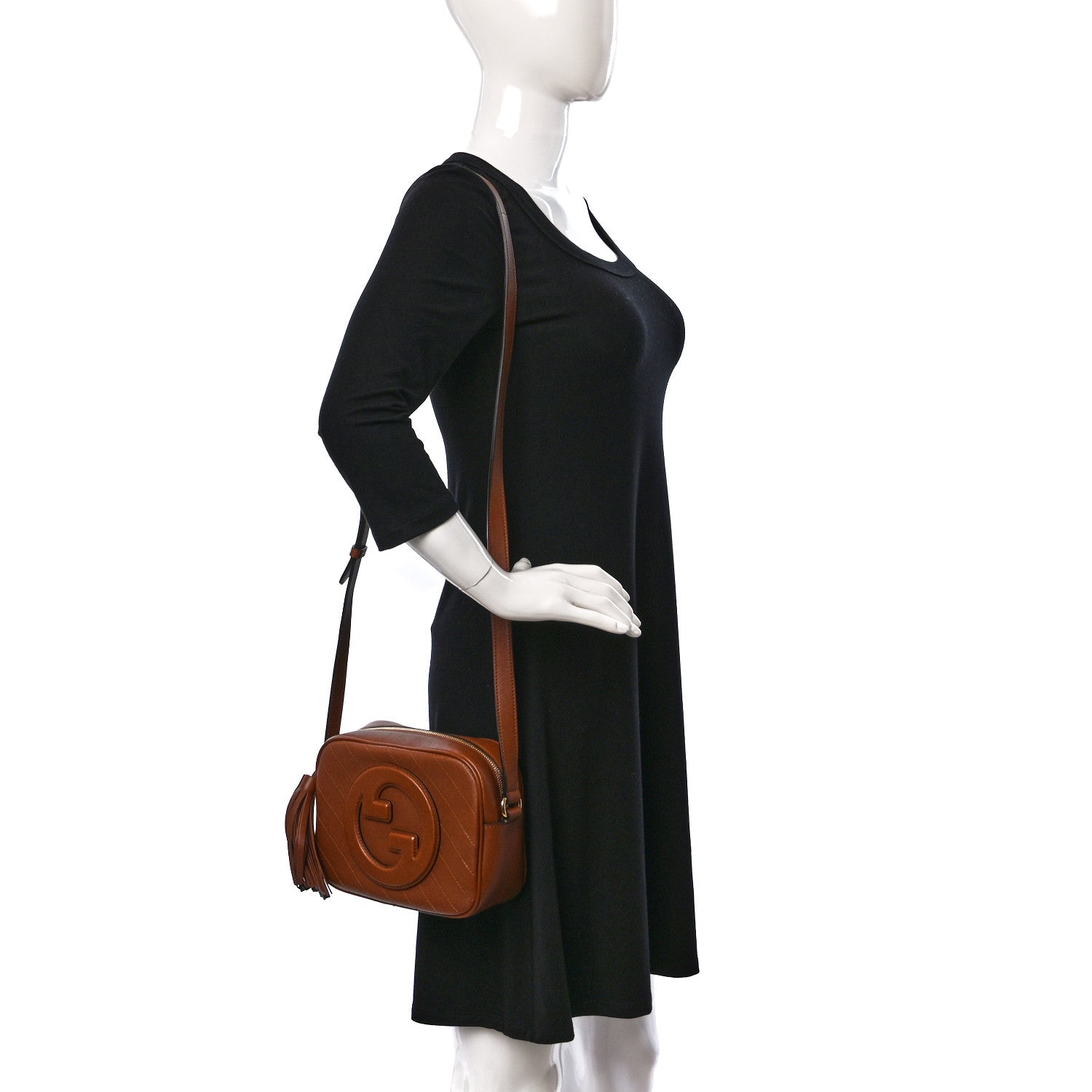 Gucci Sakai Be Green Calfskin Diagonal Stitched Small Blondie Shoulder Bag Cuir 2 of 11