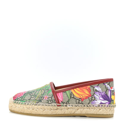 Gucci GG Supreme Monogram Tian Womens Espadrilles 35.5 Beige Multicolor Red 1 of 9