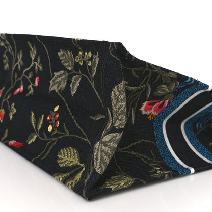 Christian Dior Canvas Embroidered Large Jardin d'Hiver Book Tote Black Multicolor 10 of 10