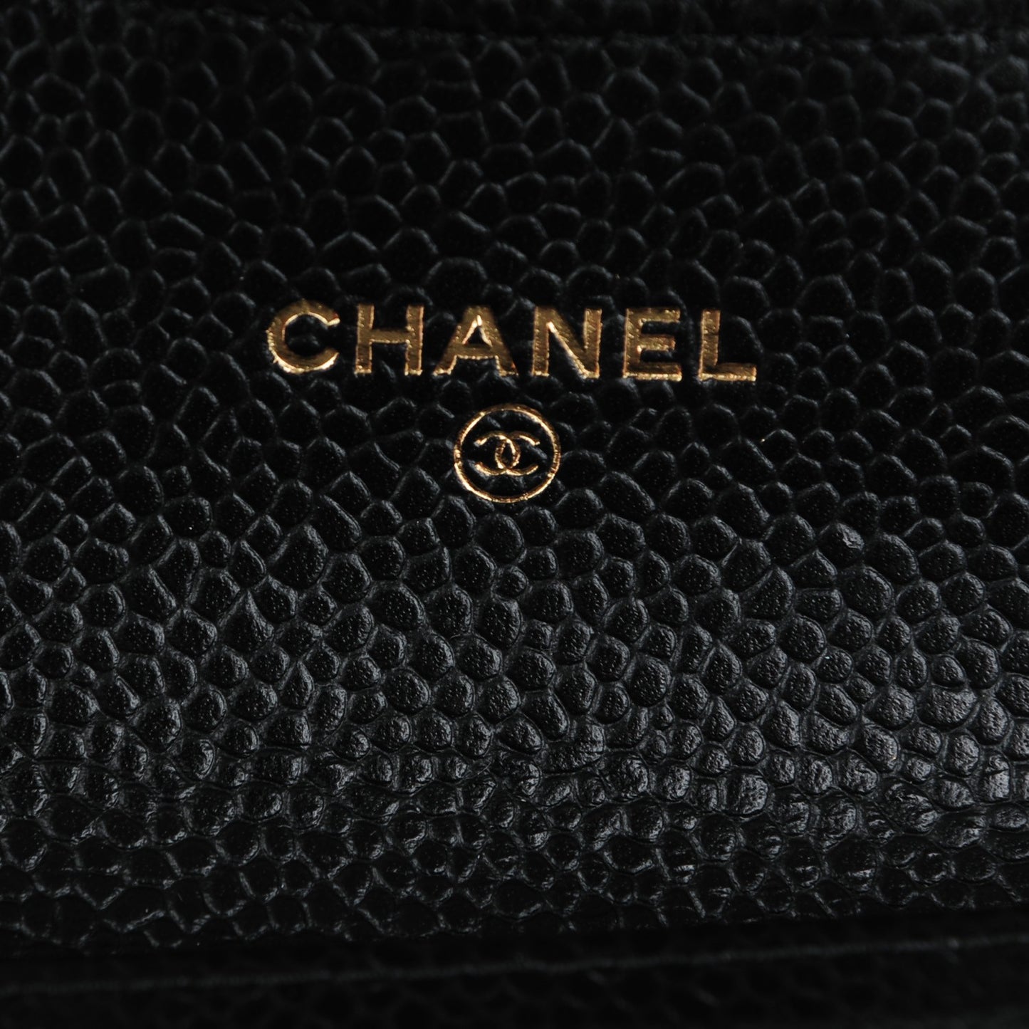 Caviar Quilted Flap Card Holder Black