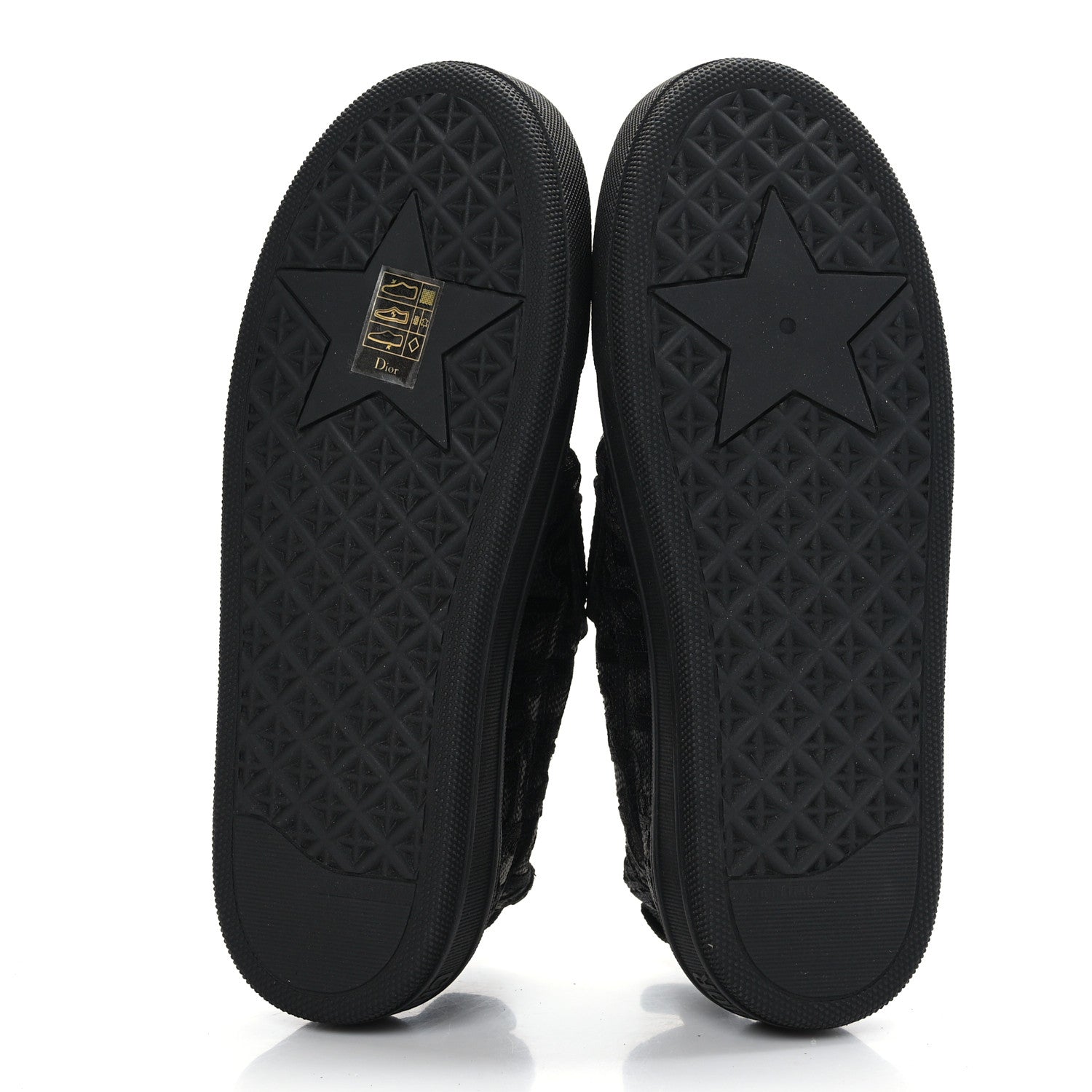 Christian Dior Shiny Technical Fabric Oblique Embroidered Womens Solar Slip On Sneakers 37 Black 5 of 8