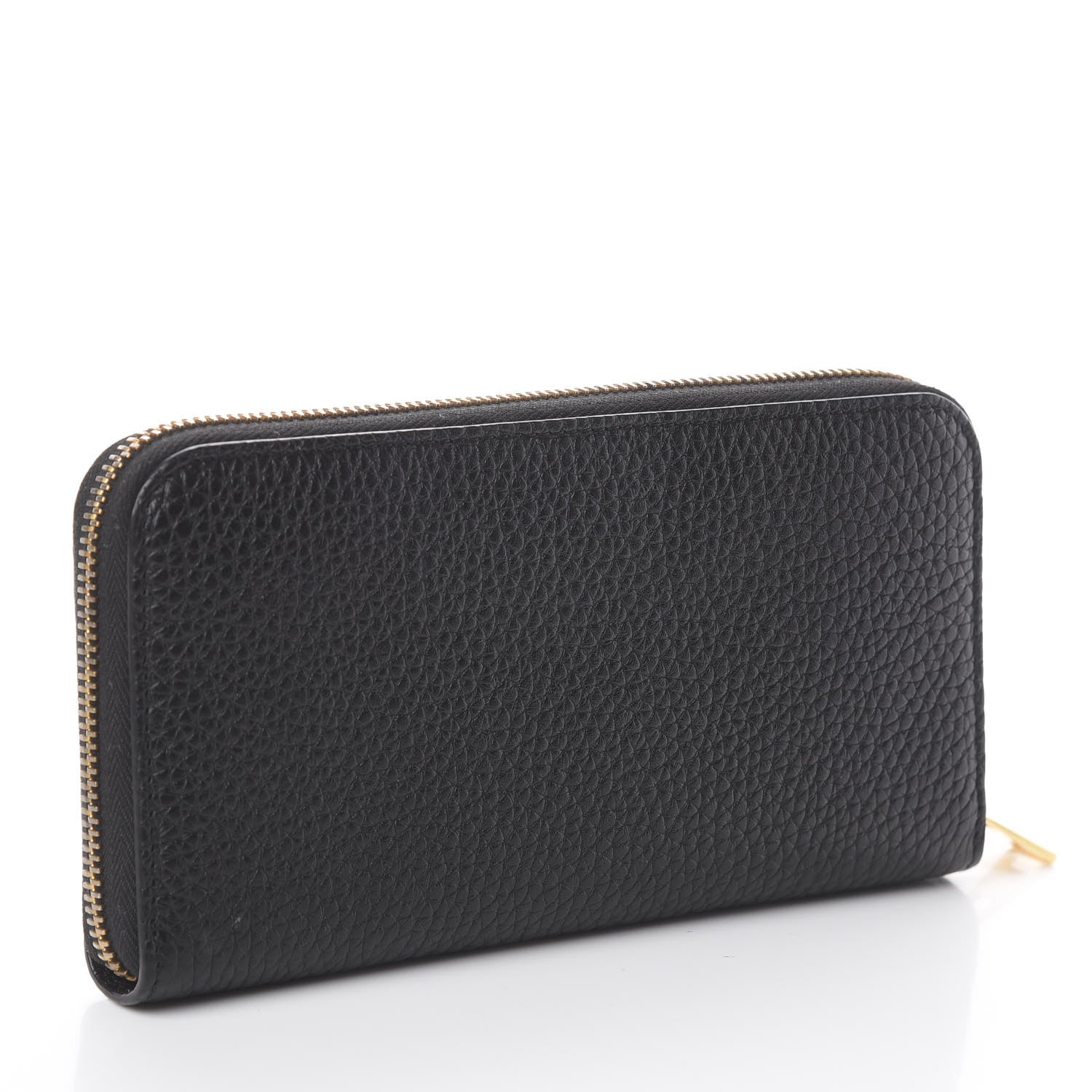 Tom Ford Grained Calfskin TF Zip Around Wallet Black 2 of 5