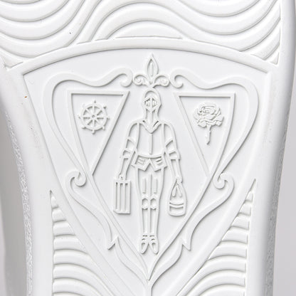 Gucci Calfskin Interlocking G Perforated Womens Ace Sneakers 39 White Grey Sky 7 of 9