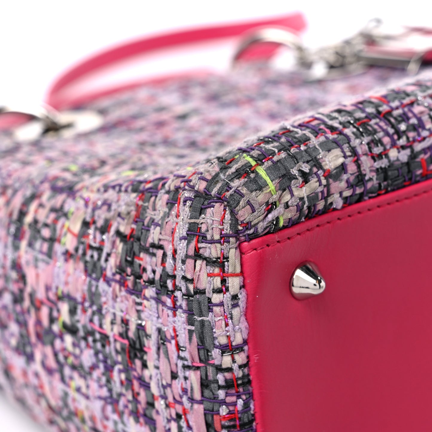 Tweed Medium Lady Dior Pink Multicolor