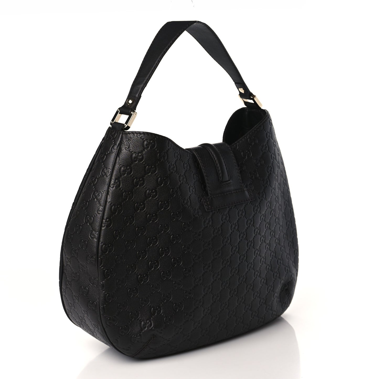 Guccissima Large New Ladies Web Hobo Black