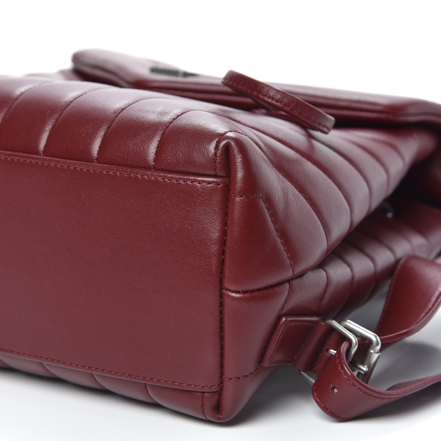 Saint Laurent Calfskin Y Quilted Monogram Small Loulou Backpack Red 8 of 8