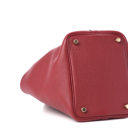 Hermes Taurillon Clemence Picotin Lock 18 PM Rouge Garance 8 of 11