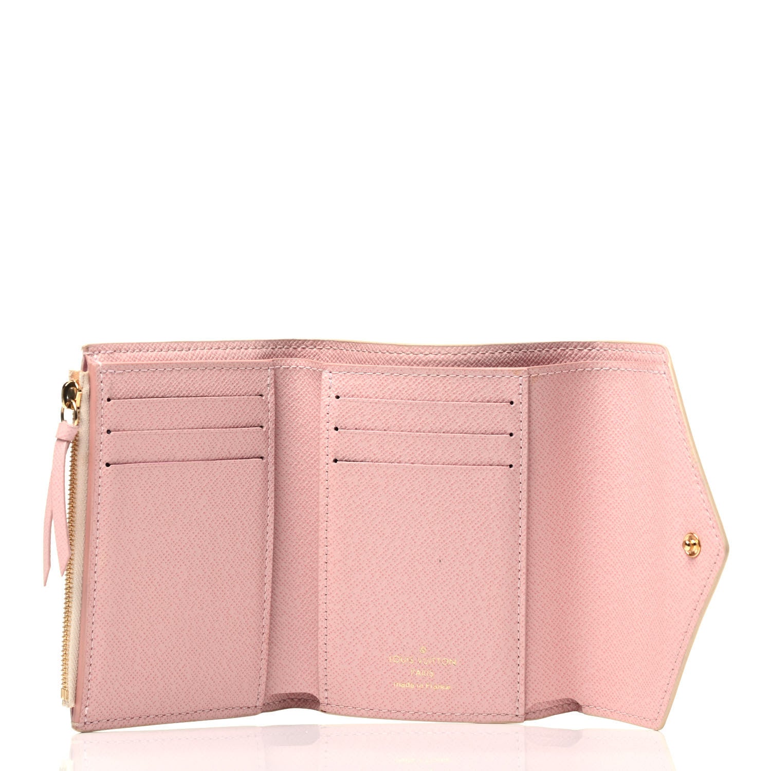 Louis Vuitton Damier Azur Victorine Wallet Rose Ballerine 3 of 3