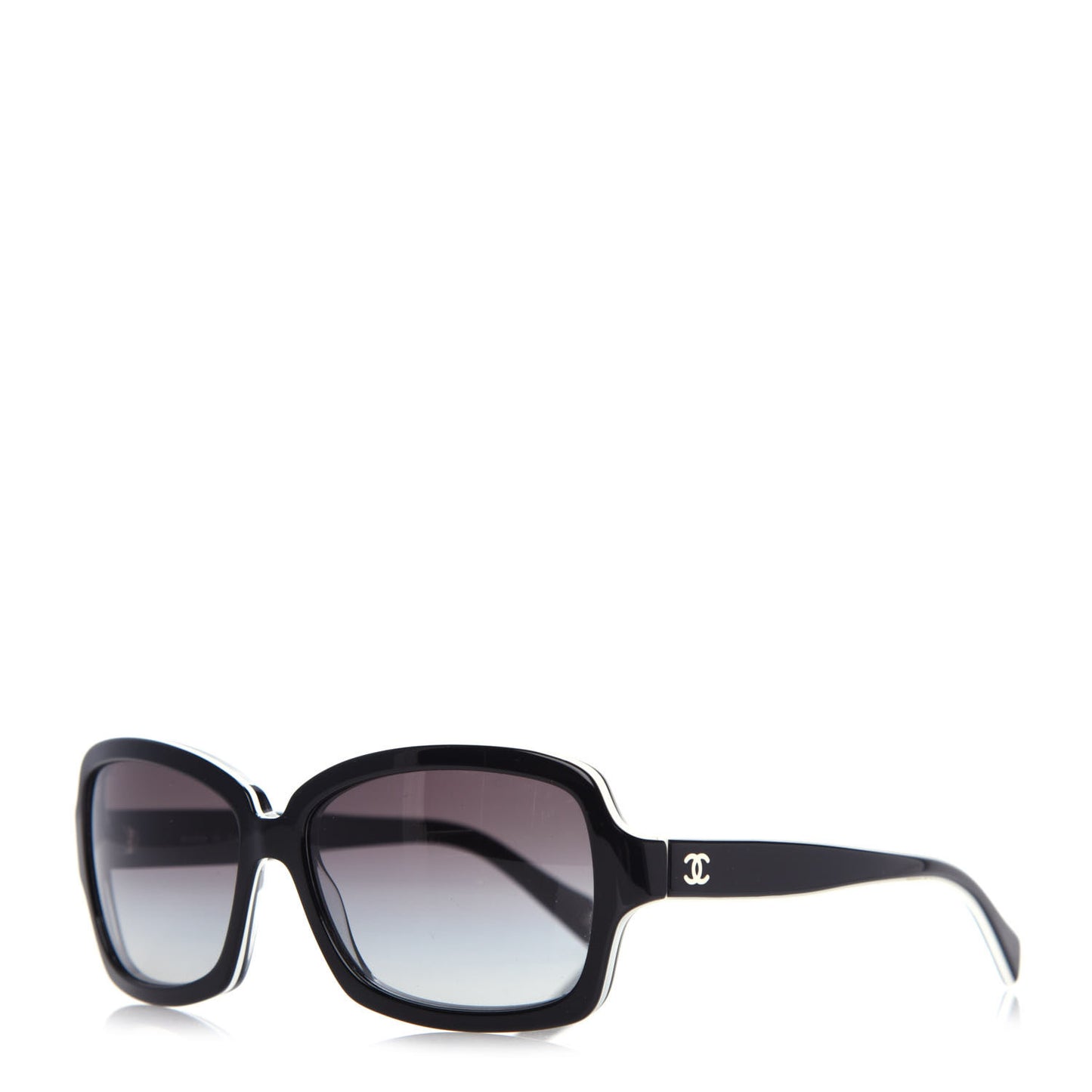 Acetate CC Logo Sunglasses 5143 Black White