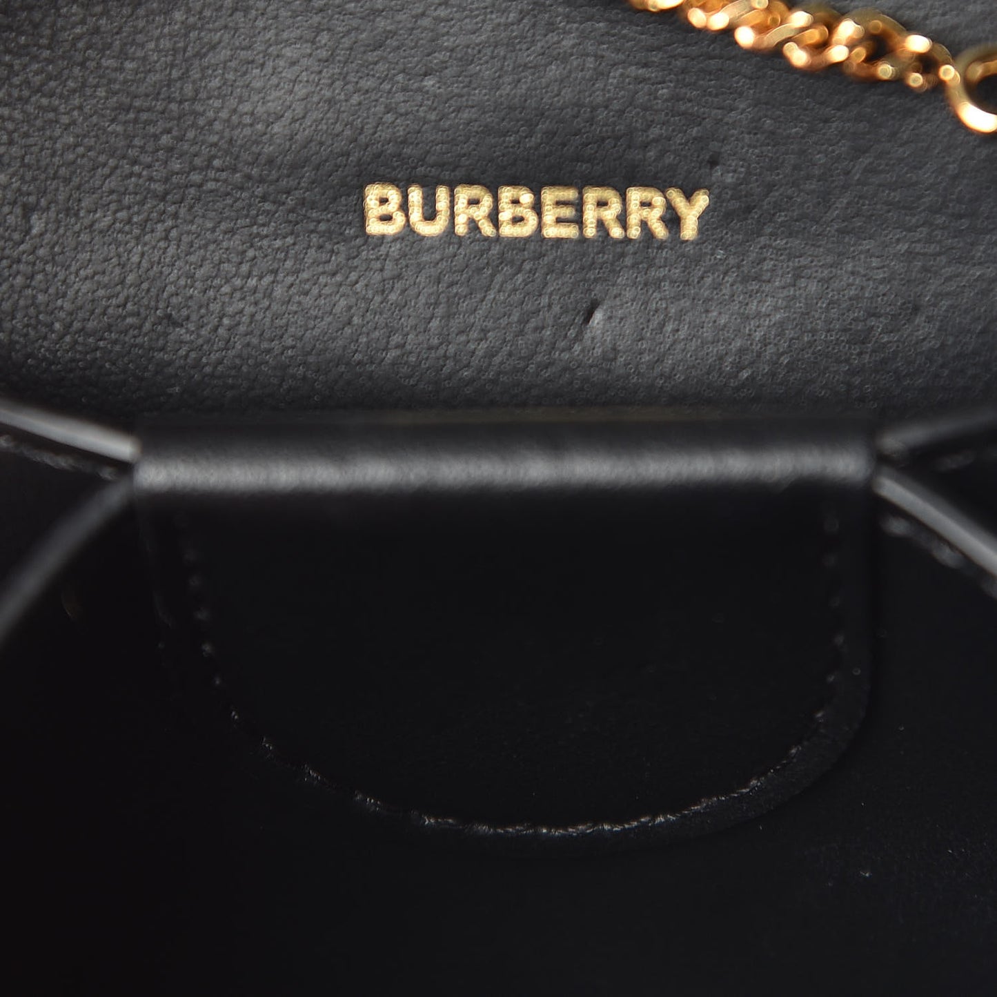 Calfskin Embossed Monogram Chain Card Case Black