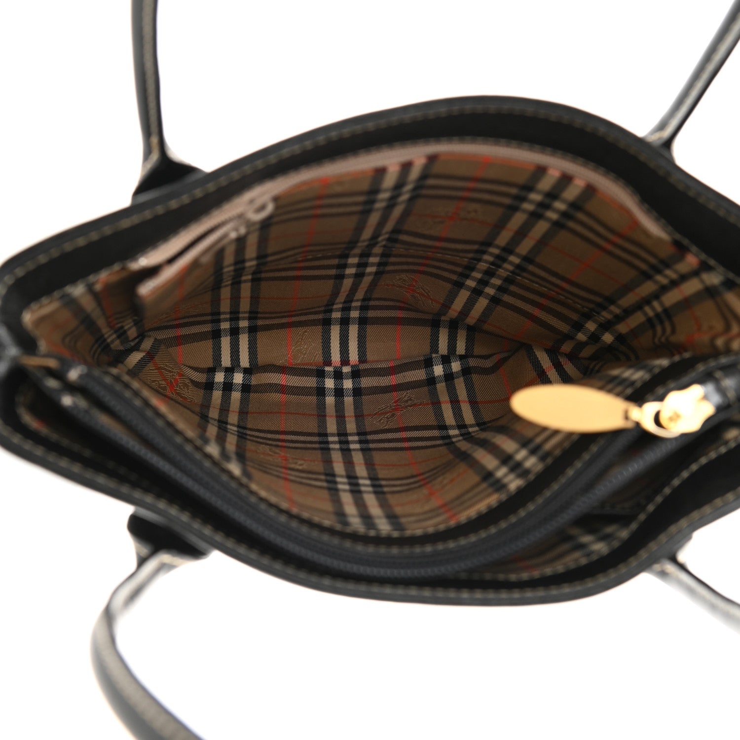 Burberry Saffiano Top Handle Bag Black 5 of 9