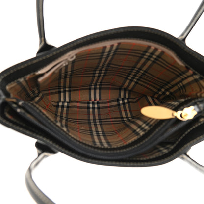 Burberry Saffiano Top Handle Bag Black 5 of 9
