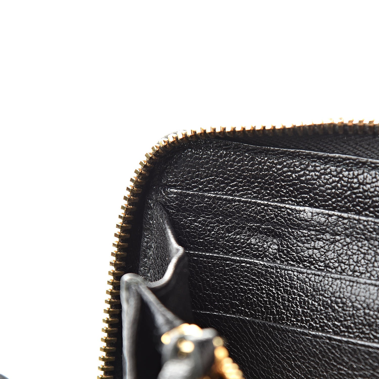 Balenciaga Chevre Gold Metallic Edge Hardware Zip Around Wallet Black 8 of 18