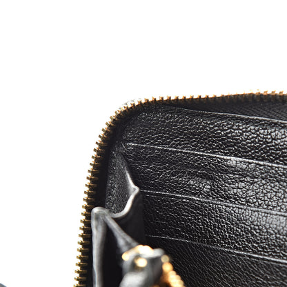 Balenciaga Chevre Gold Metallic Edge Hardware Zip Around Wallet Black 8 of 18