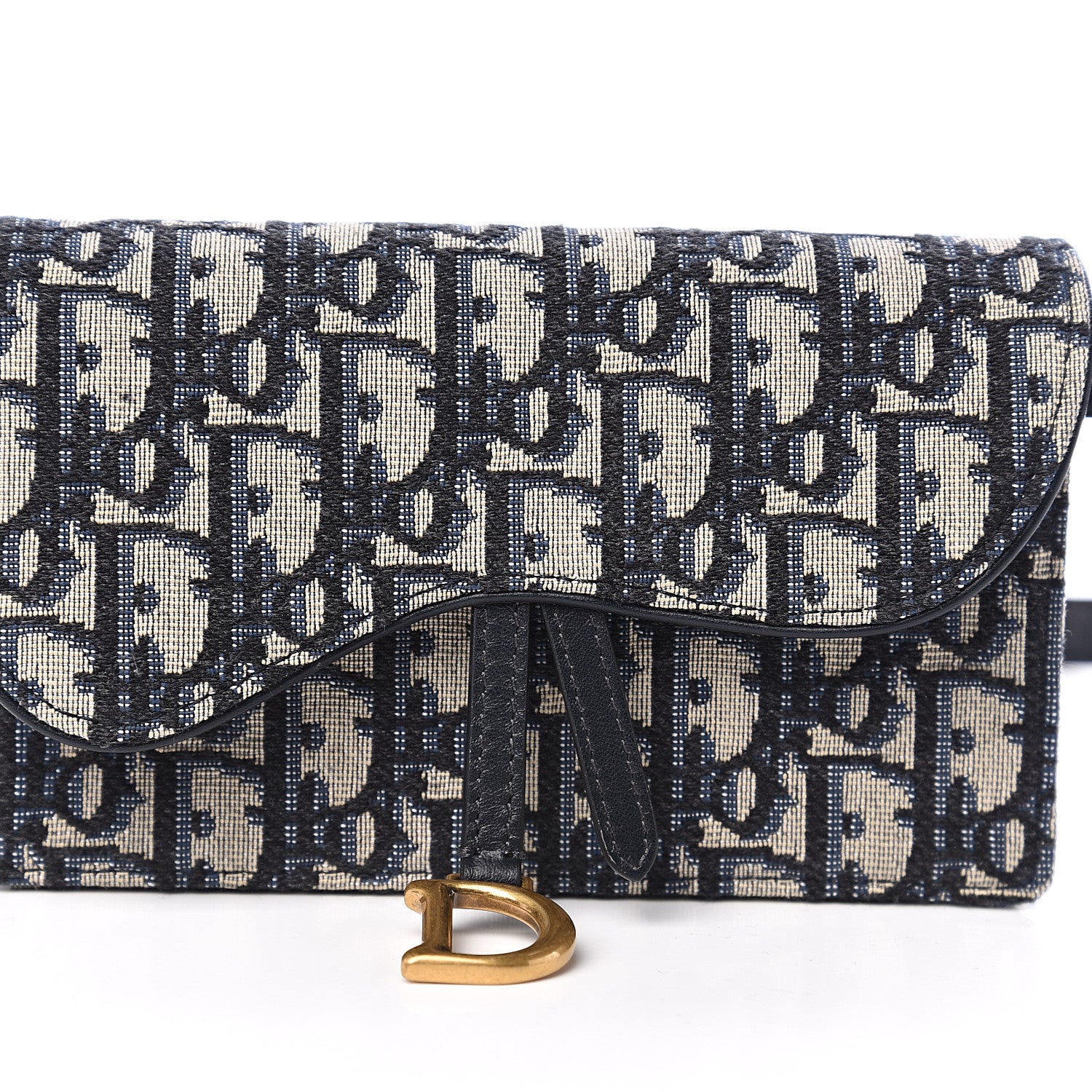 Christian Dior Oblique Saddle Belt Bag Blue 8 of 9