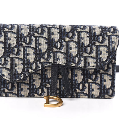 Christian Dior Oblique Saddle Belt Bag Blue 8 of 9
