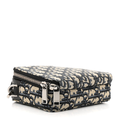 Christian Dior Oblique Pouch Navy Blue 4 of 10