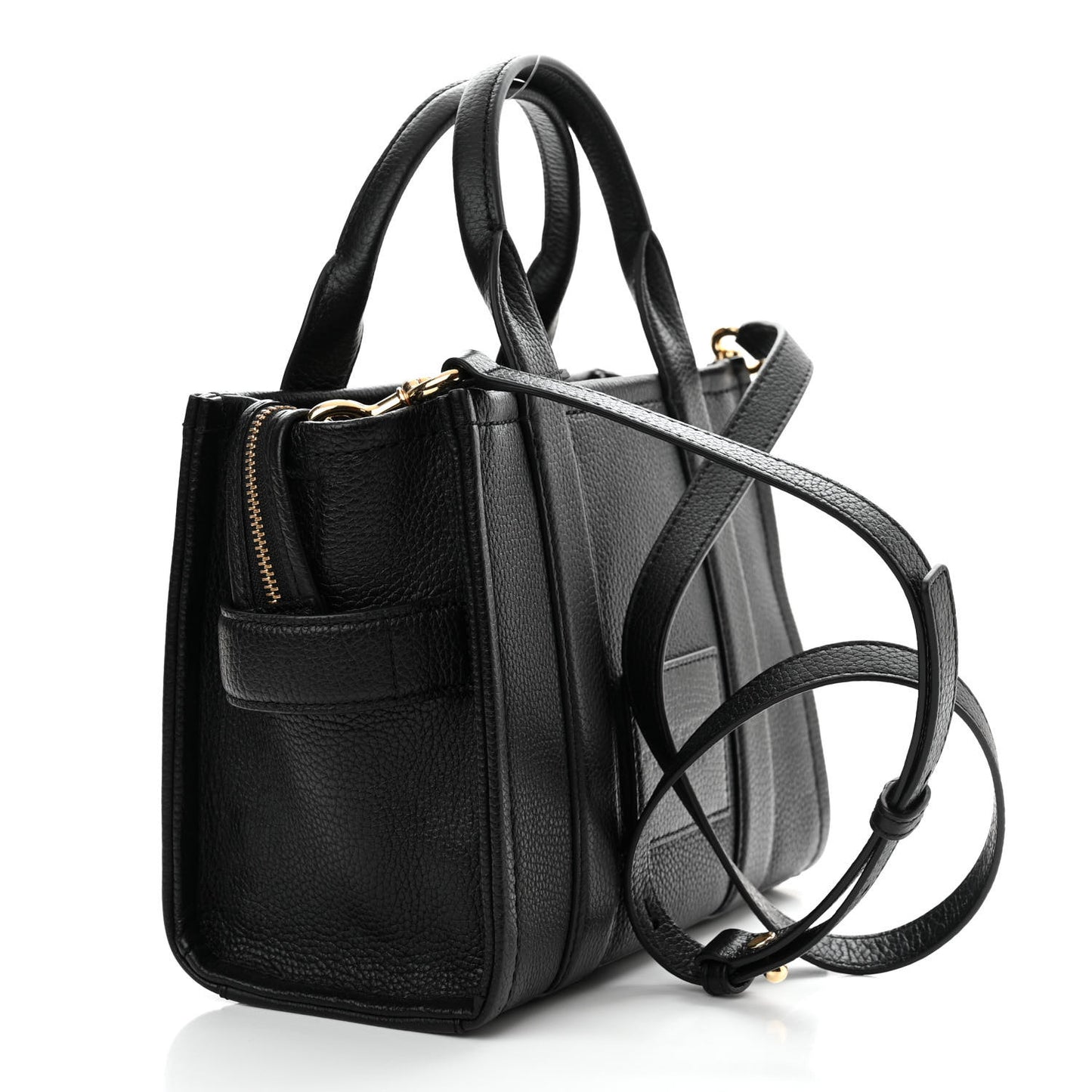 Grained Calfskin Small The Tote Bag Black